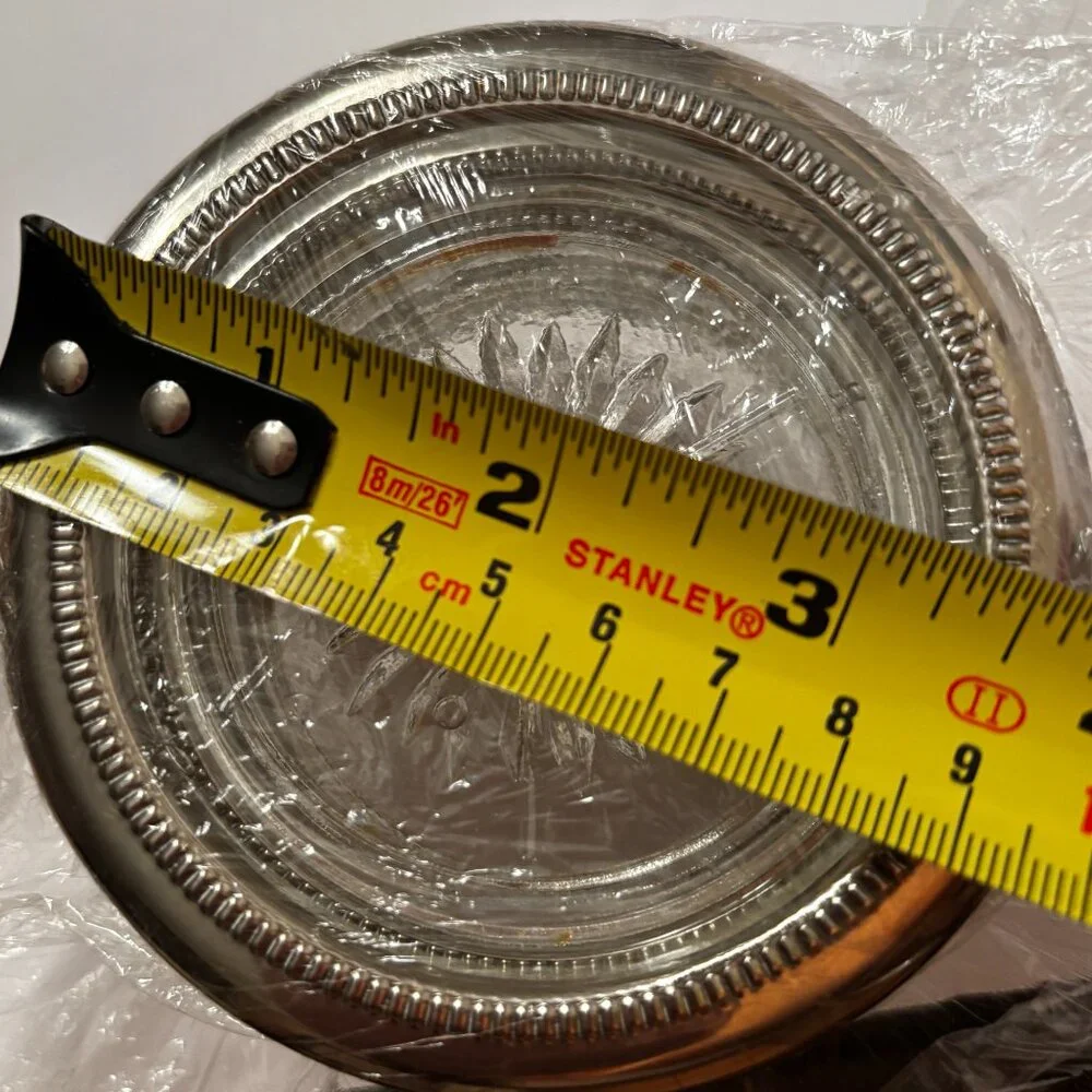 9 Vintage Leonard silver plated glass coaster - set of 9